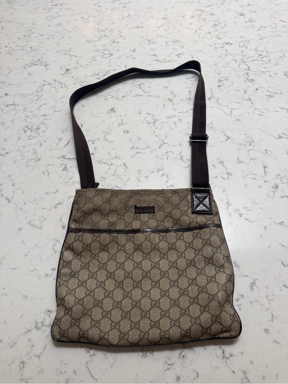 Vintage Gucci Monogram Crossbody Bag